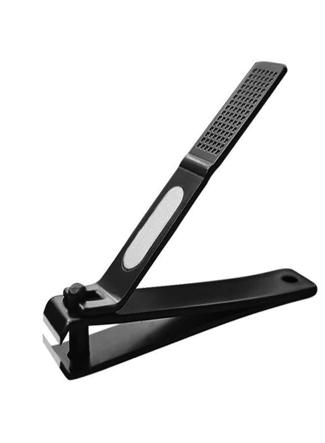 OHOO Nail Clippers Set Sharp Black Nail Cutter Fingernail Toenail Clipper with Case Large and Small 2 Piece (Black case) - Image 2
